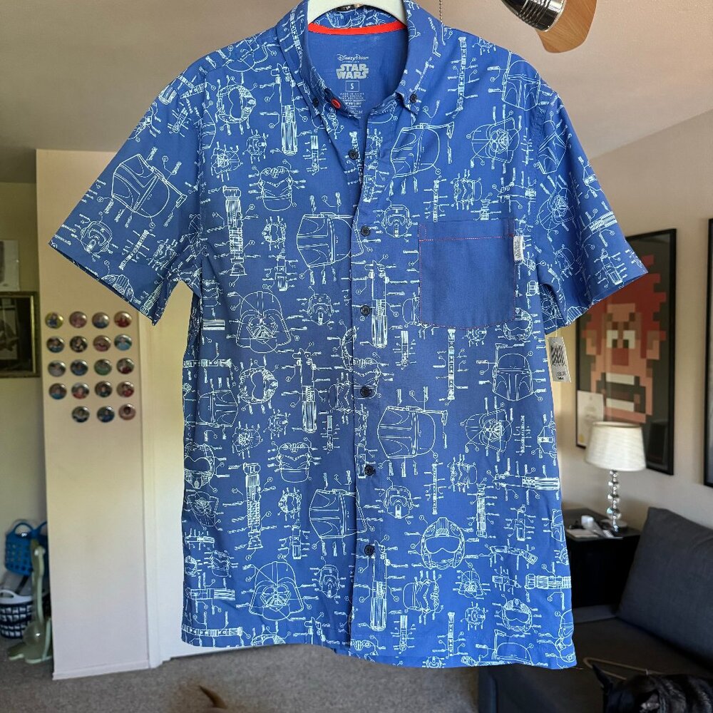 Star Wars Blue Button-up Shirt from Disneyland